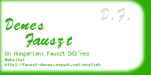 denes fauszt business card